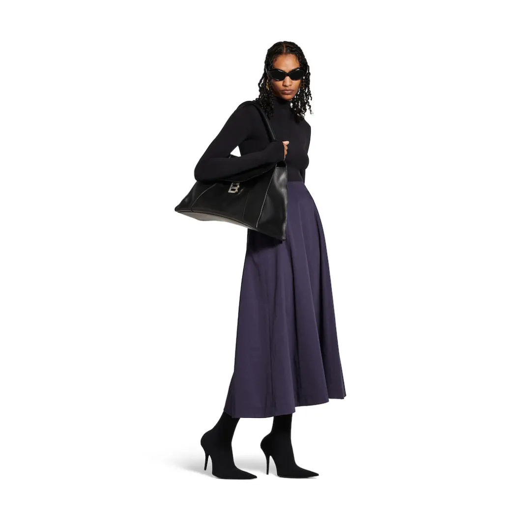 Women's Midi Skirt in Dark Navy