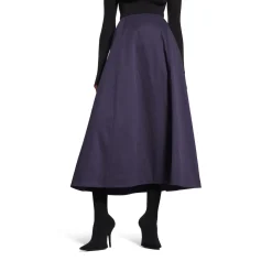 Women's Midi Skirt in Dark Navy