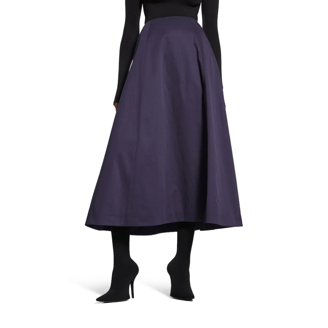 Women's Midi Skirt in Dark Navy