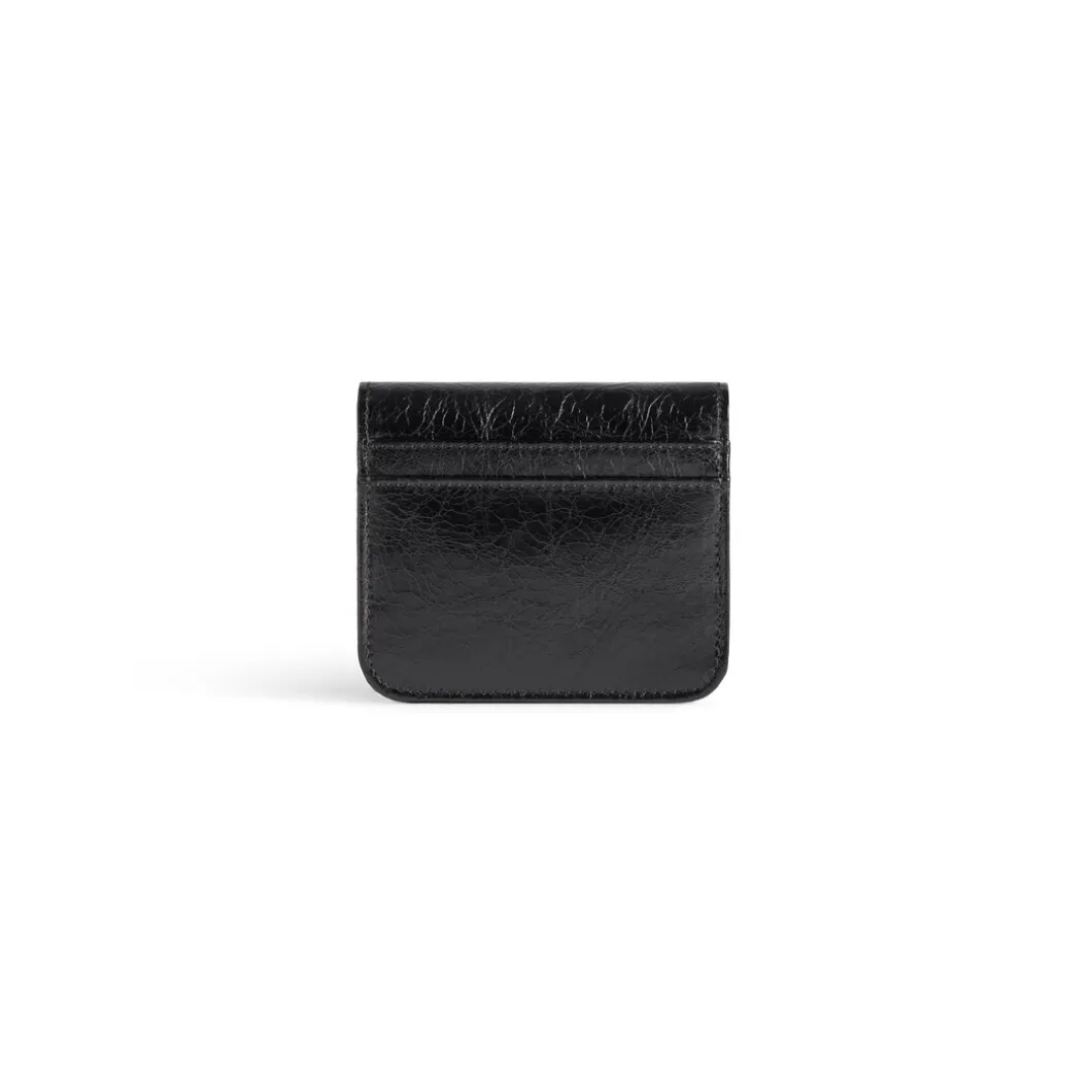 Women's Monaco Flap Coin And Card Holder in Black