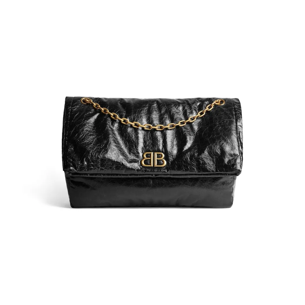 Women's Monaco Large Chain Bag in Black