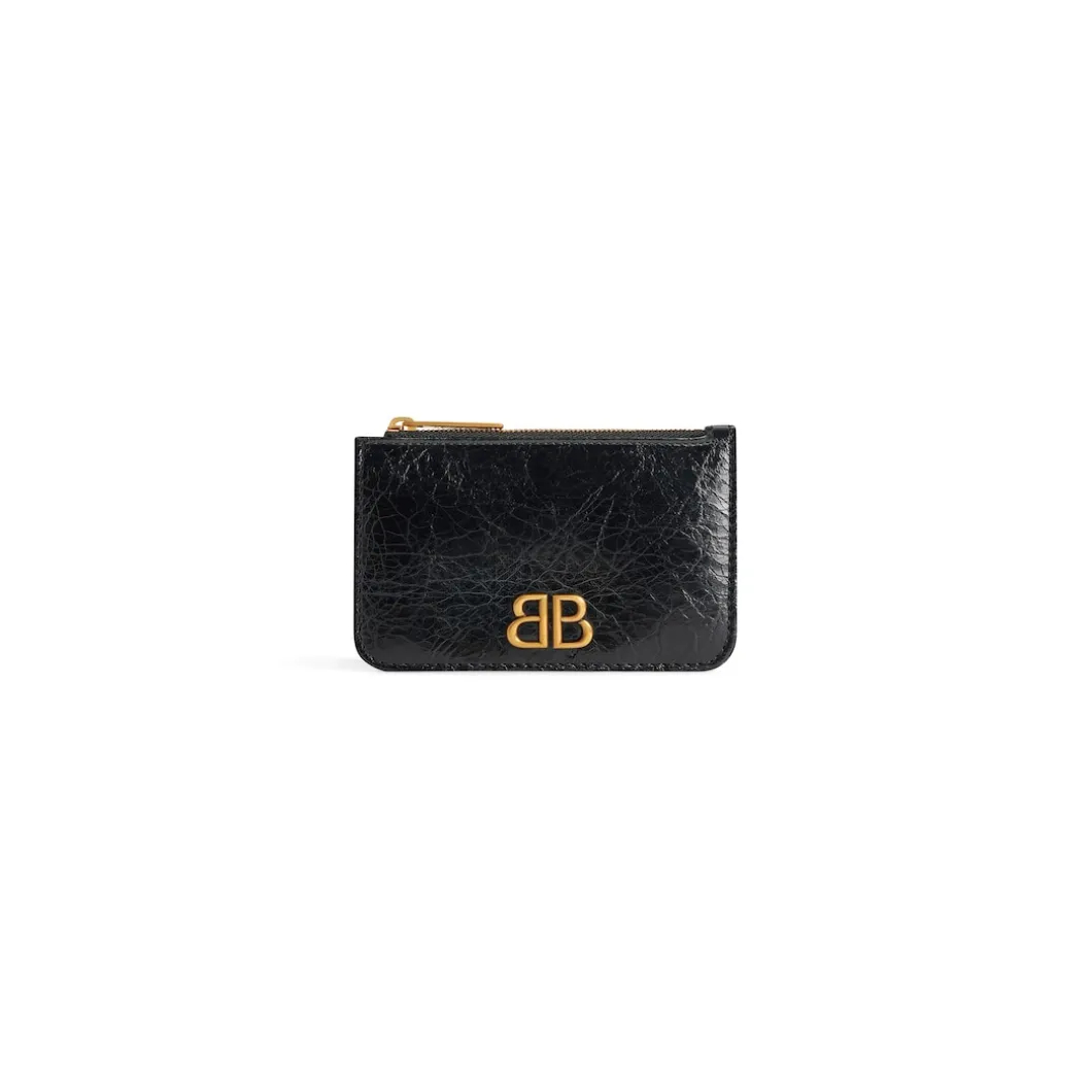 Women's Monaco Long Coin And Card Holder in Black