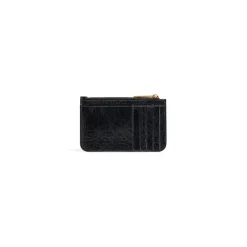 Women's Monaco Long Coin And Card Holder  in Black