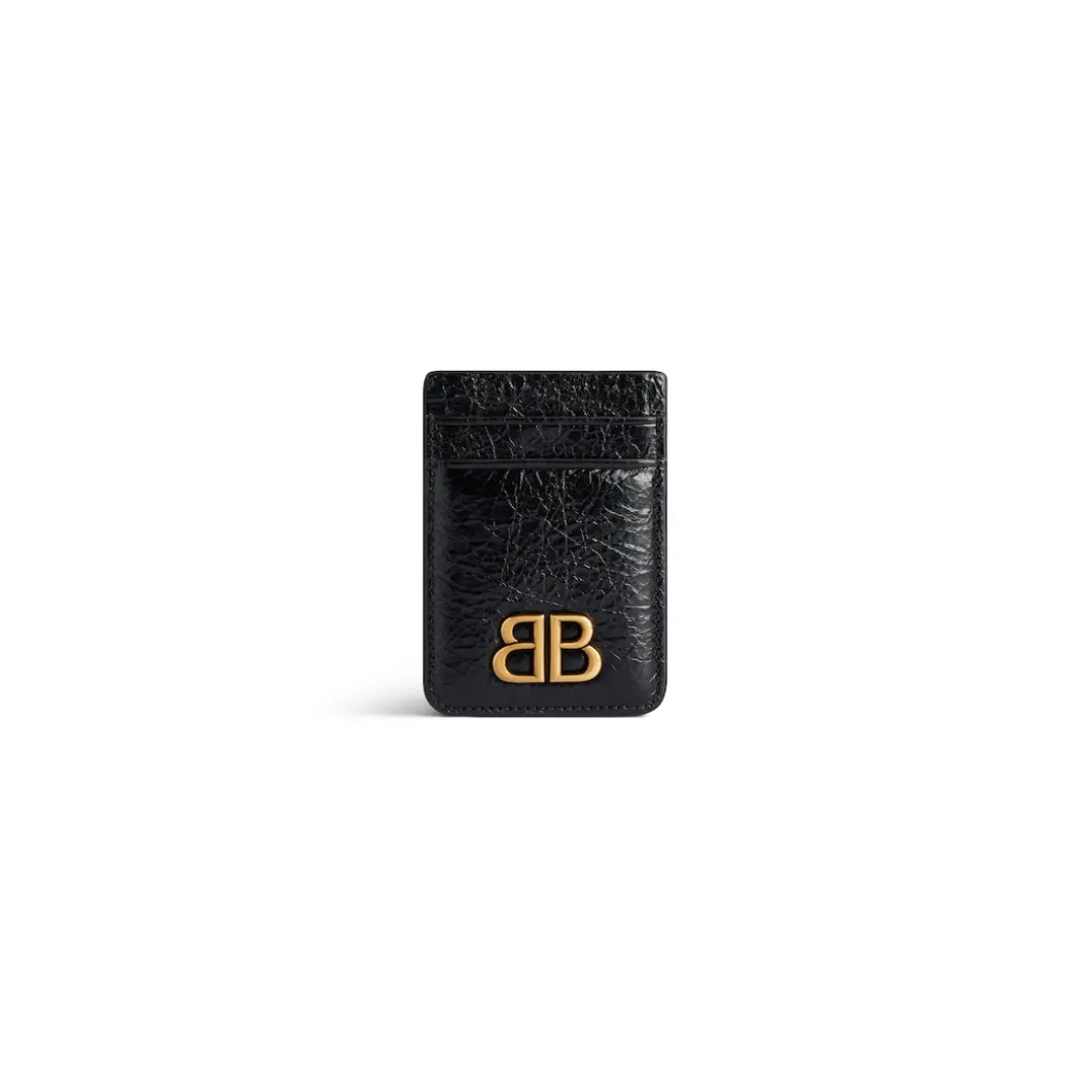 Women's Monaco Magnet Card Holder in Black