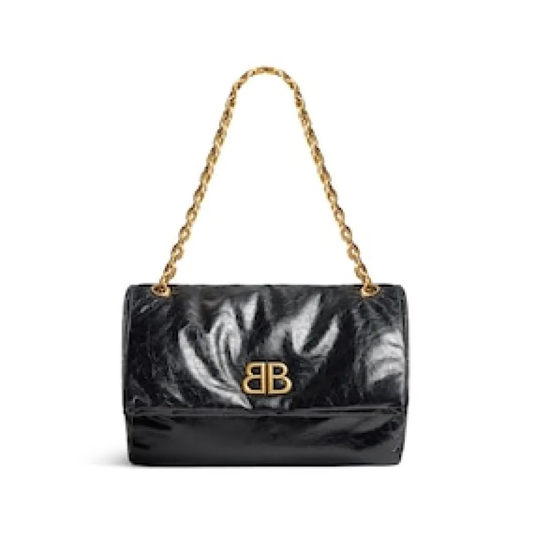 Women's Monaco Medium Chain Bag in Black