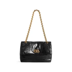 Women's Monaco Small Chain Bag  in Black