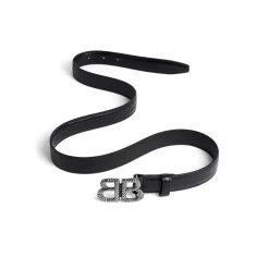 Women's Monaco Twist Belt  in Black