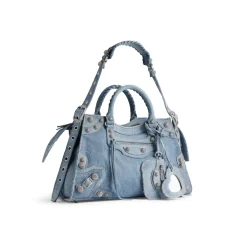 Women's Neo Cagole City Handbag Denim With Rhinestones in Blue