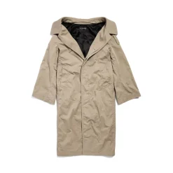 Women's Off Shoulder Carcoat in Beige