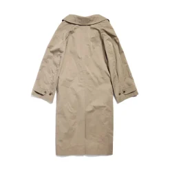 Women's Off Shoulder Carcoat in Beige