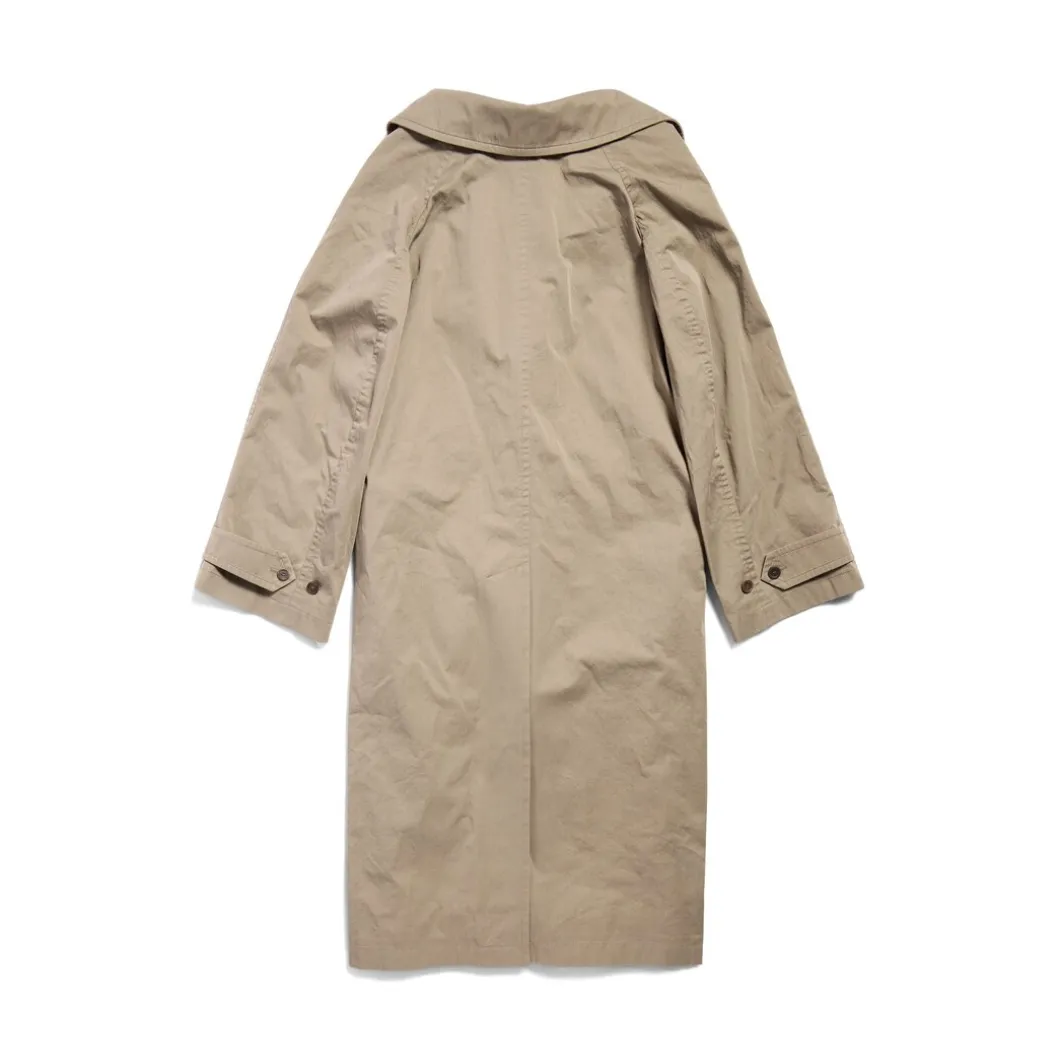 Women's Off Shoulder Carcoat in Beige