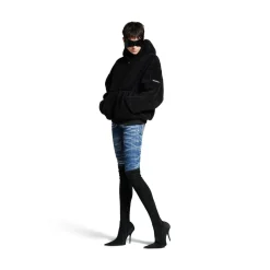 Women's Outerwear Zip-up Hoodie in Black