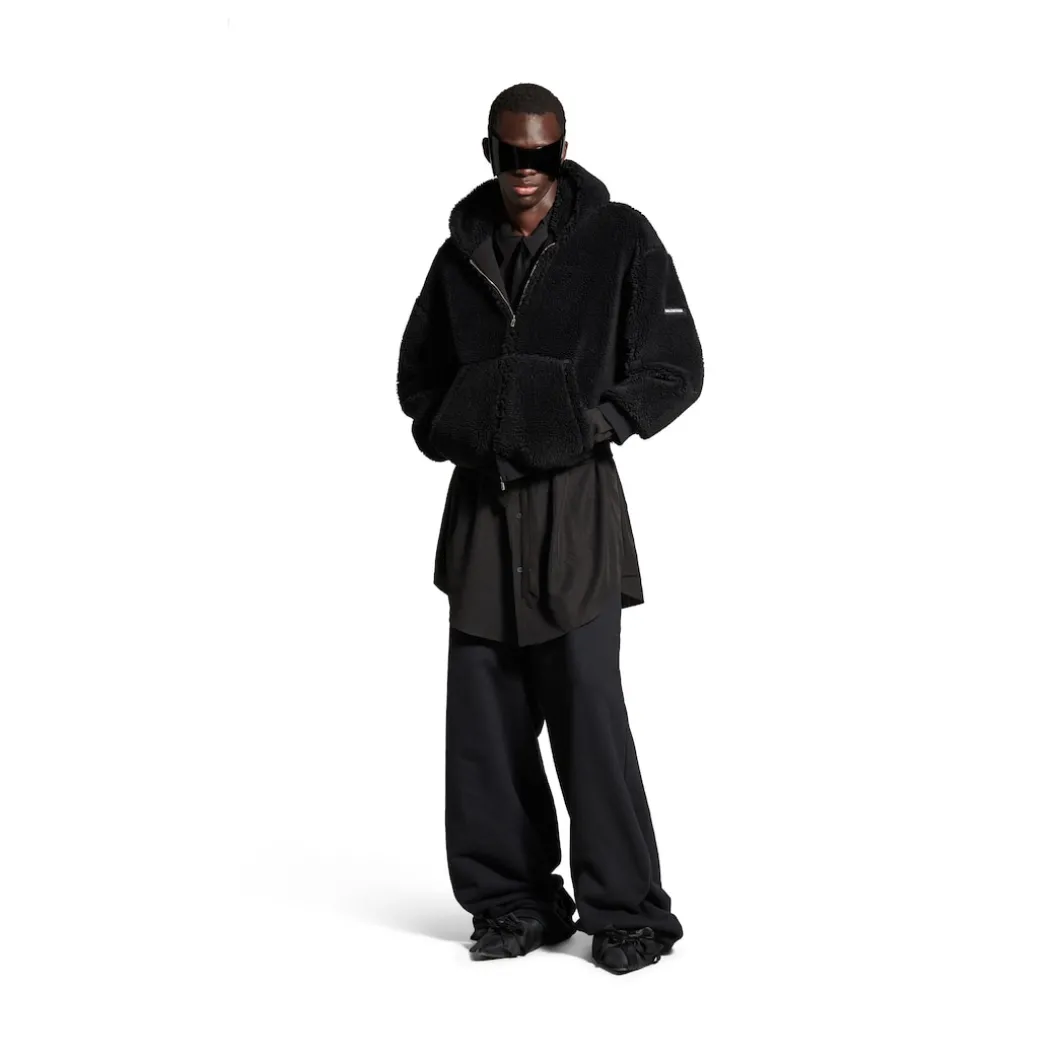 Women's Outerwear Zip-up Hoodie in Black
