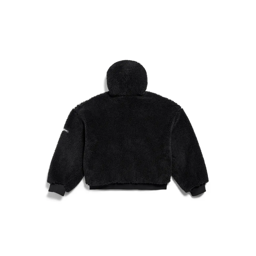 Women's Outerwear Zip-up Hoodie in Black