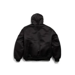 Women's Padded Zip-up Hoodie in Black