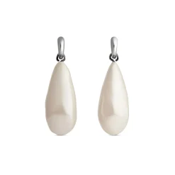 Women's Palazzo Pearl Earrings in Antique Silver