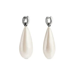Women's Palazzo Pearl Earrings in Antique Silver