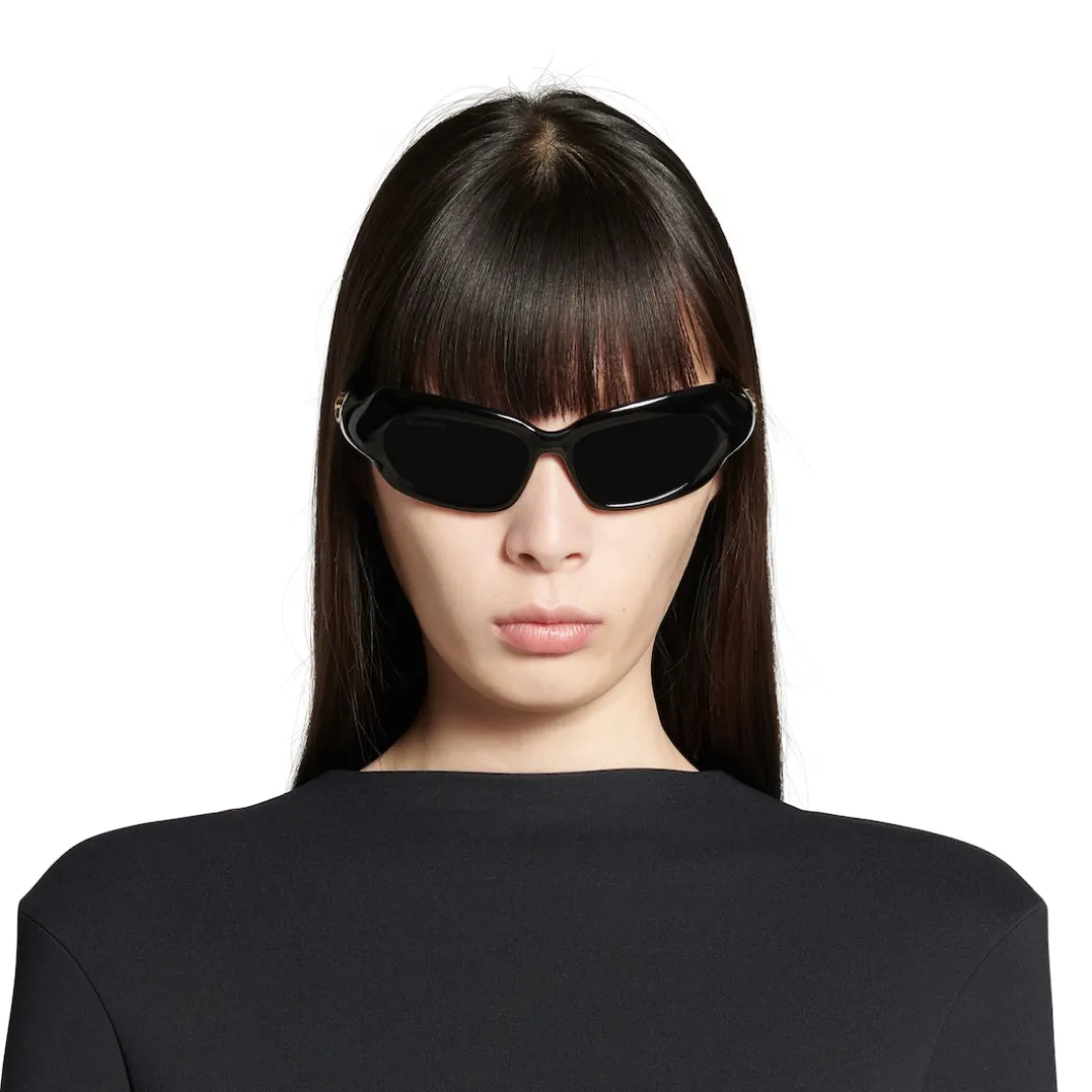 Women's Palazzo Rectangle Sunglasses in Black