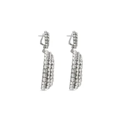 Women's Palazzo Round Earrings in Antique Silver