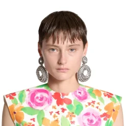 Women's Palazzo Round Earrings in Antique Silver