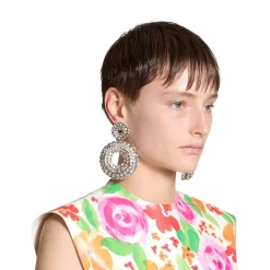 Women's Palazzo Round Earrings in Antique Silver