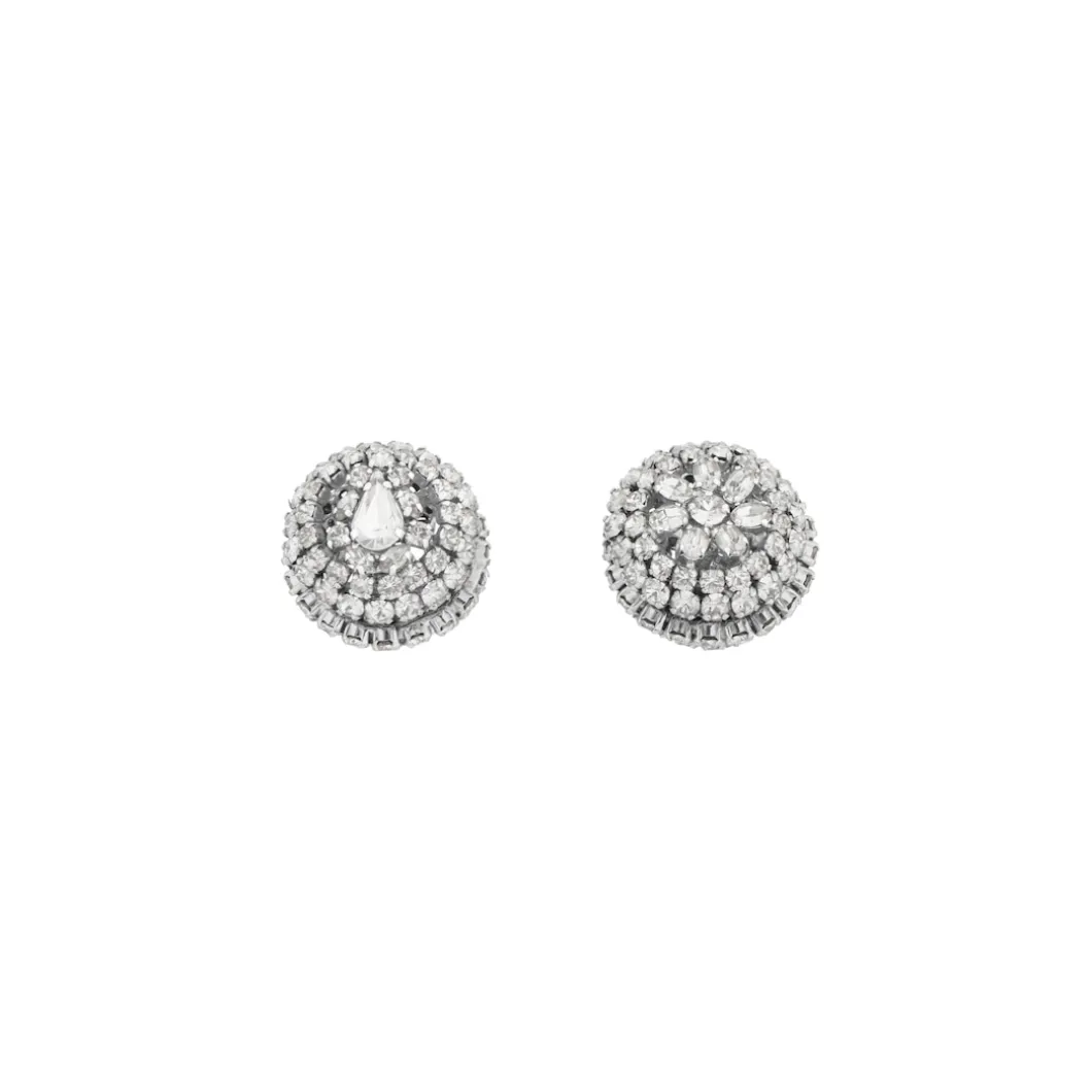 Women's Palazzo Round Xs Earrings in Antique Silver