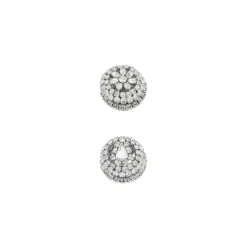 Women's Palazzo Round Xs Earrings in Antique Silver