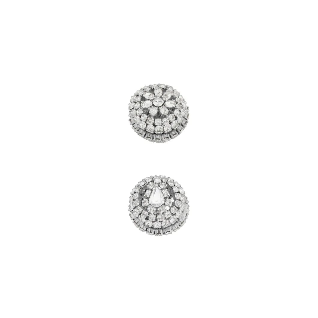 Women's Palazzo Round Xs Earrings in Antique Silver