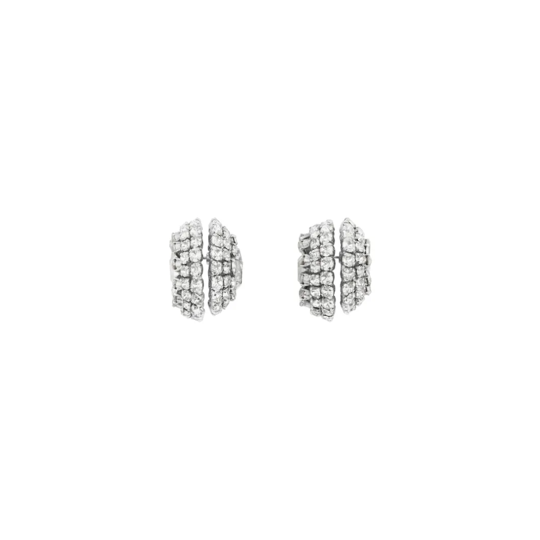 Women's Palazzo Round Xs Earrings in Antique Silver