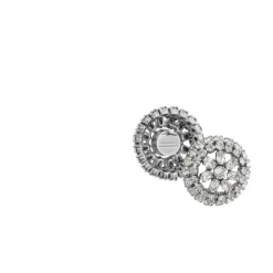 Women's Palazzo Round Xs Earrings in Antique Silver
