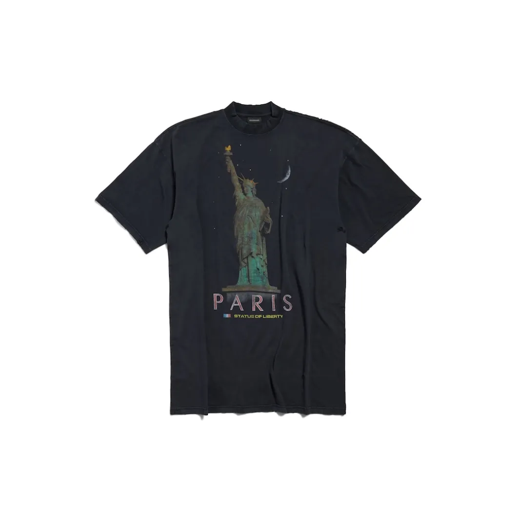 Women's Paris Liberty T-shirt Dress in Black