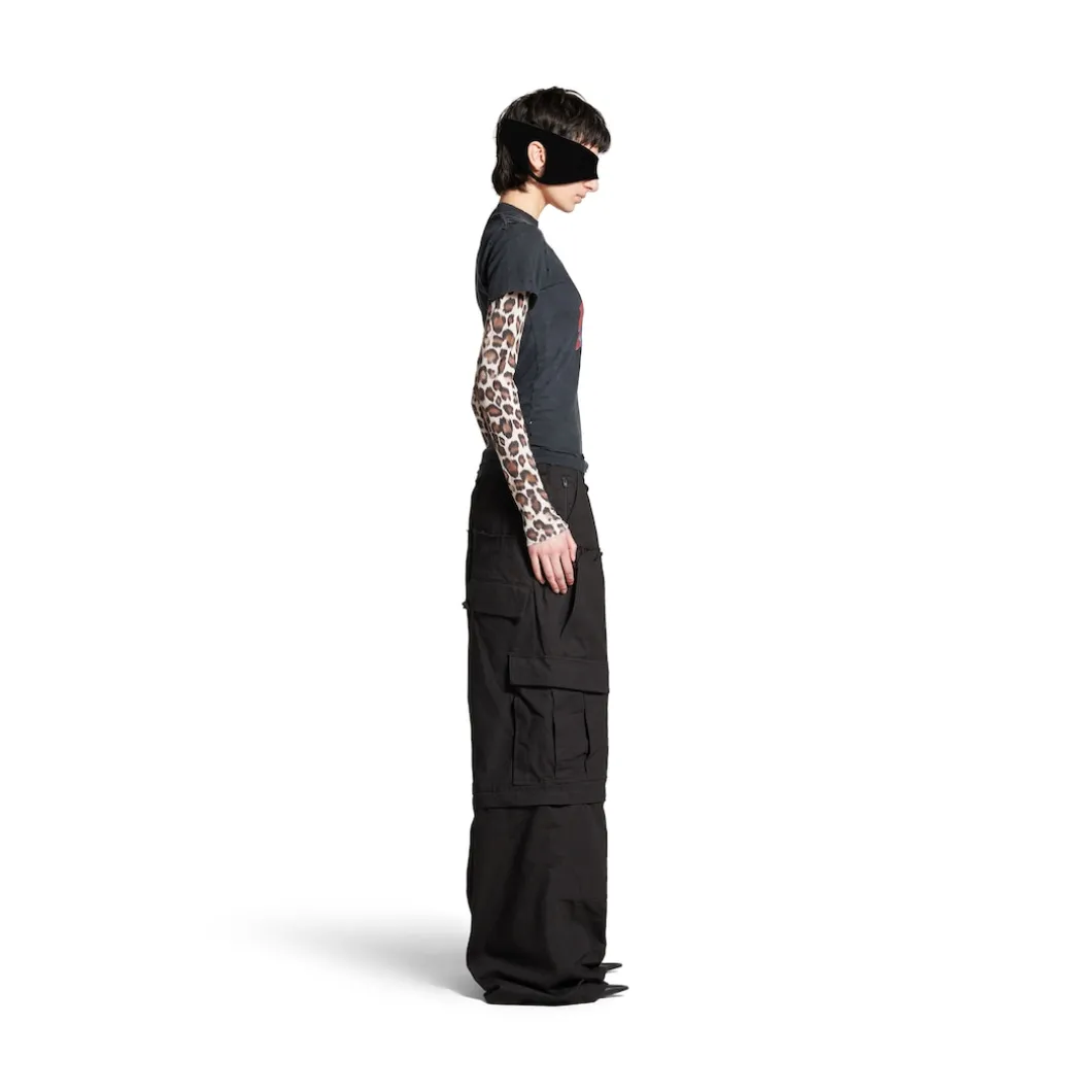Women's Planet Earth Double Sleeve T-shirt in Black