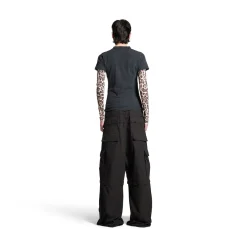 Women's Planet Earth Double Sleeve T-shirt in Black