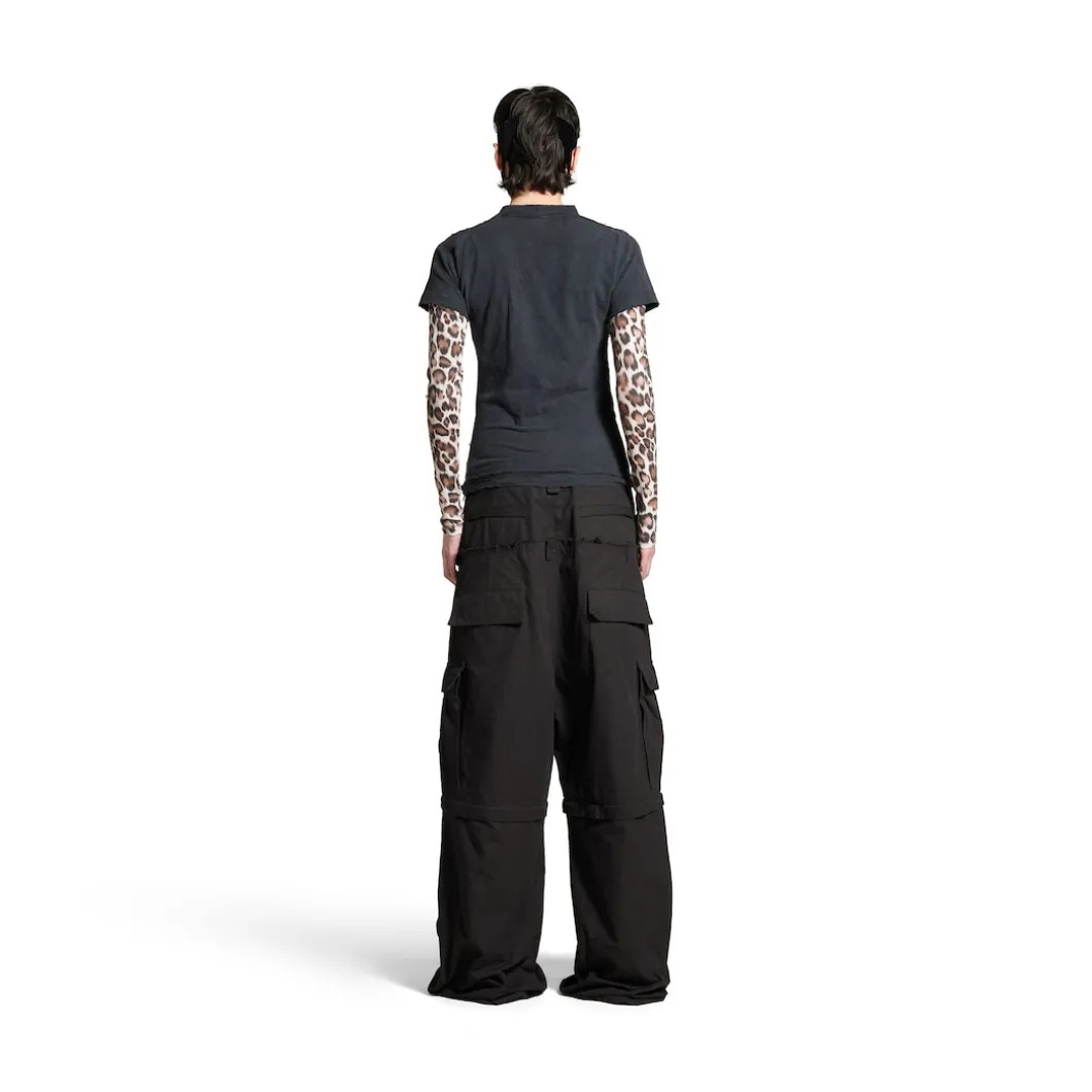 Women's Planet Earth Double Sleeve T-shirt in Black