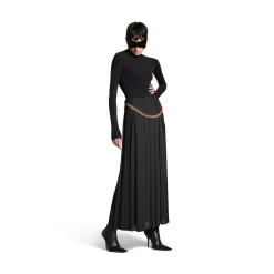 Women's Pleated Skirt in Black