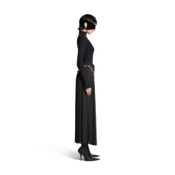 Women's Pleated Skirt in Black