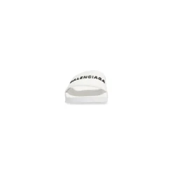 Women's Pool Slide Sandal in White Black