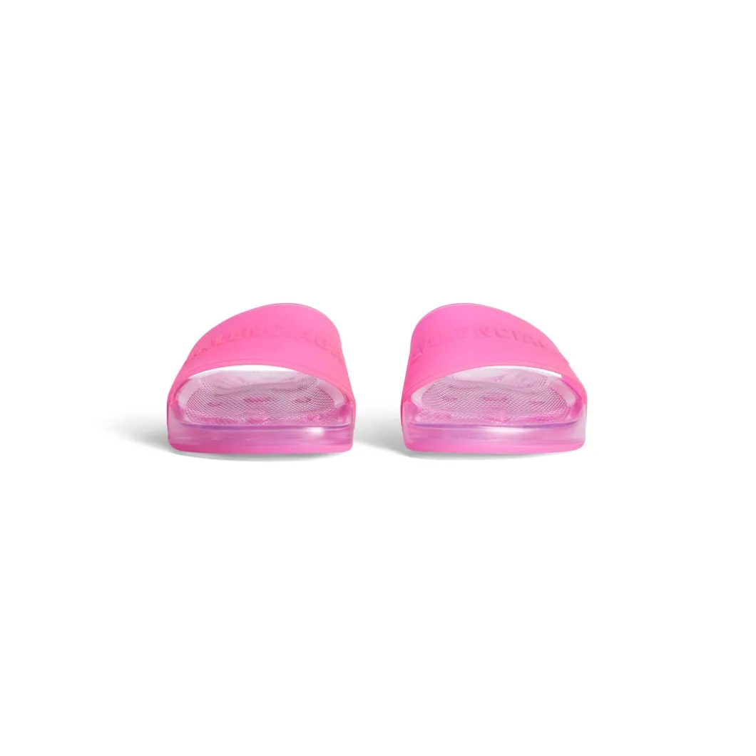 Women's Pool Transparent Slide Sandal in Pink