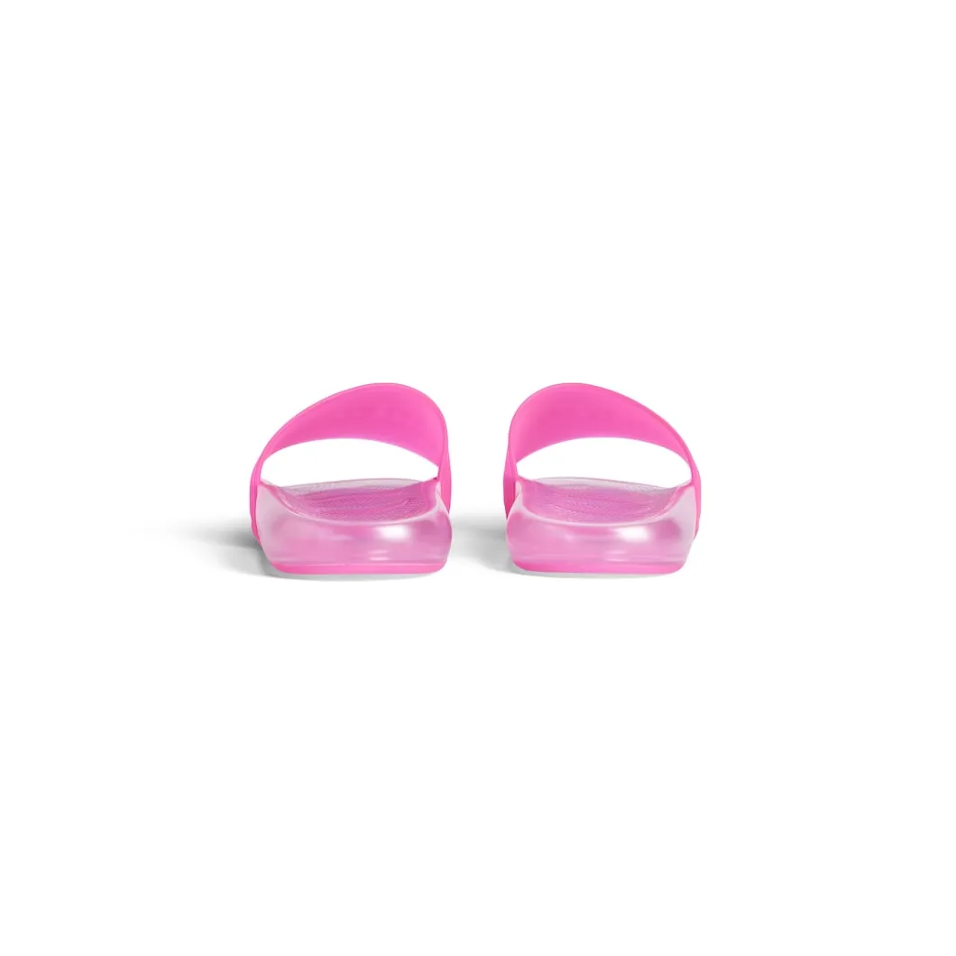 Women's Pool Transparent Slide Sandal in Pink