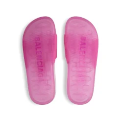 Women's Pool Transparent Slide Sandal in Pink