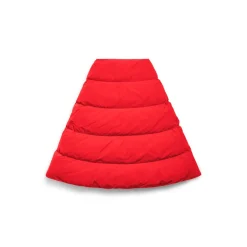 Women's Puffer Midi Skirt in Red