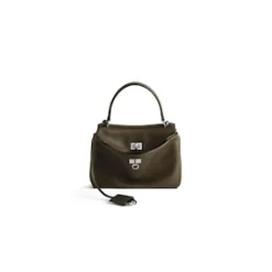 Women's Rodeo Large Handbag Used Effect With Charms in Kaki