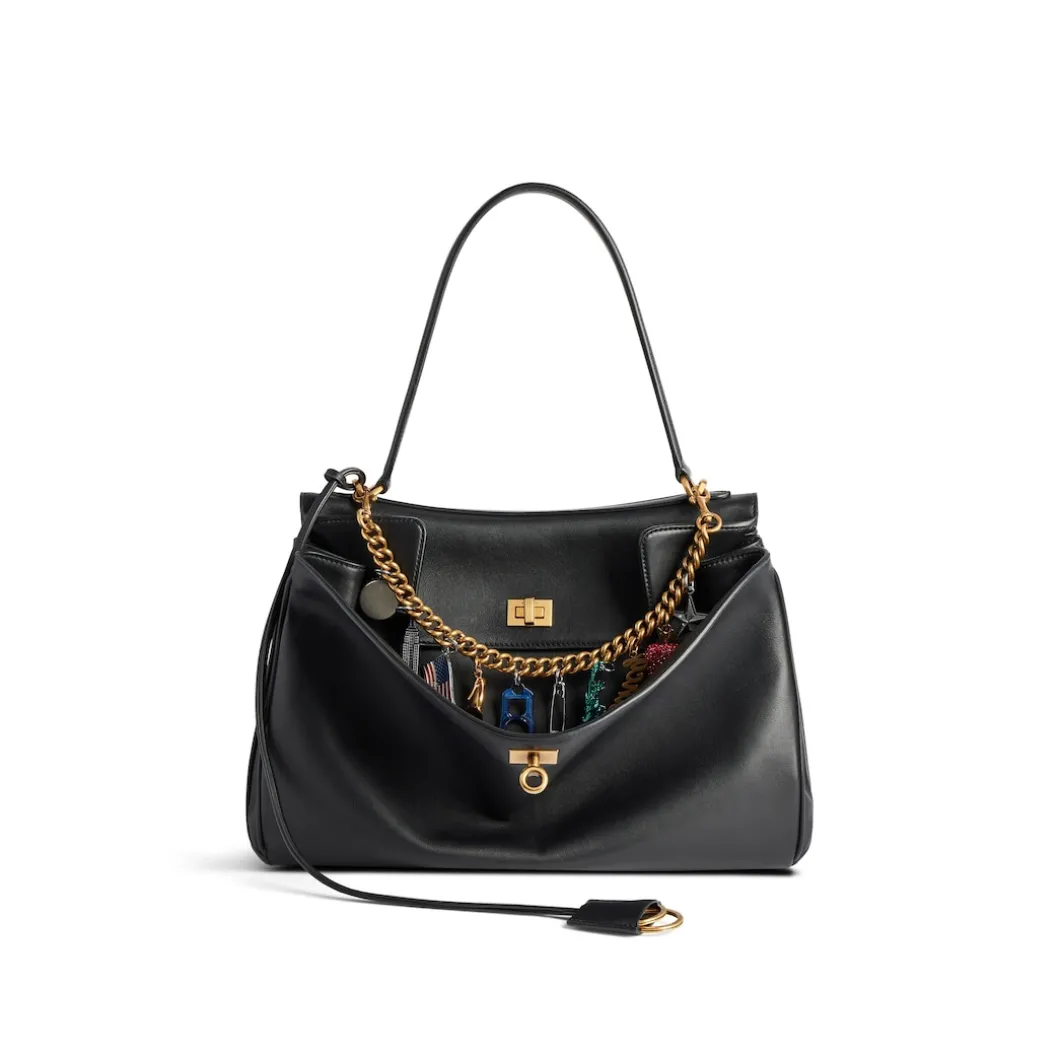 Women's Rodeo Medium Handbag With Ny Souvenirs Charms in Black