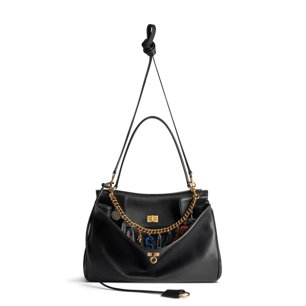 Women's Rodeo Medium Handbag With Ny Souvenirs Charms in Black