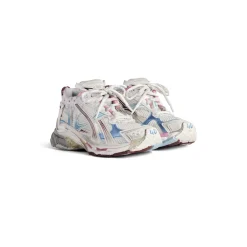 Women's Runner Gradient Sneaker  in White/brown/blue/pink/grey