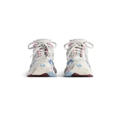 Women's Runner Gradient Sneaker in White/brown/blue/pink/grey