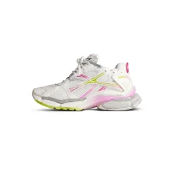 Women's Runner Gradient Sneaker in White/pink/grey/neon Yellow