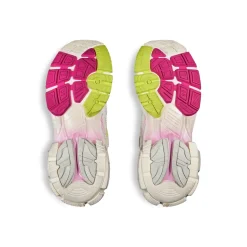 Women's Runner Gradient Sneaker in White/pink/grey/neon Yellow