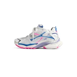 Women's Runner Sneaker in White/lilac/neon Pink/navy