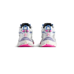 Women's Runner Sneaker in White/lilac/neon Pink/navy